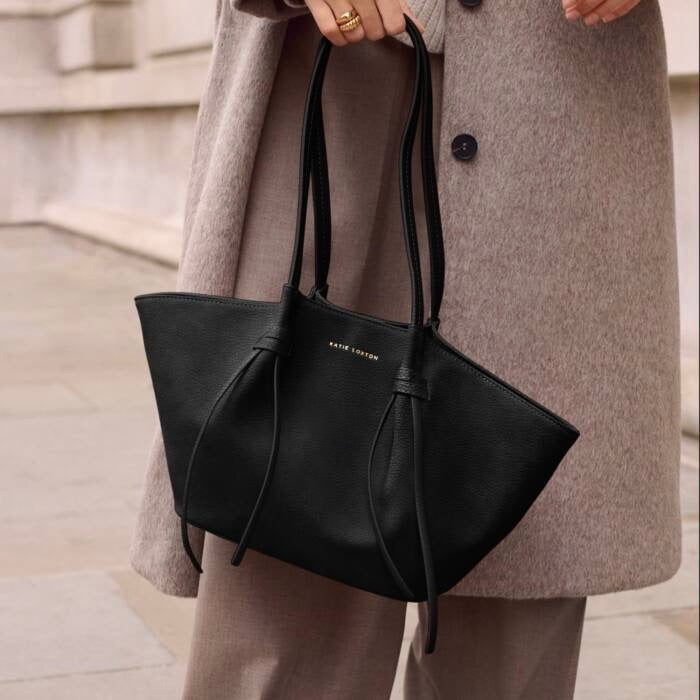 Katie Loxton Celina Small Tote Handbag - Faux Leather - Black