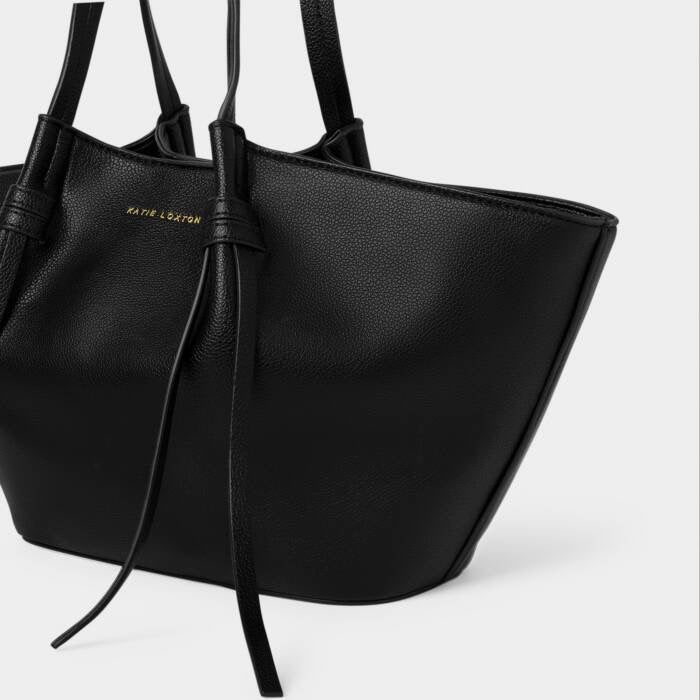 Katie Loxton Celina Small Tote Handbag - Faux Leather - Black