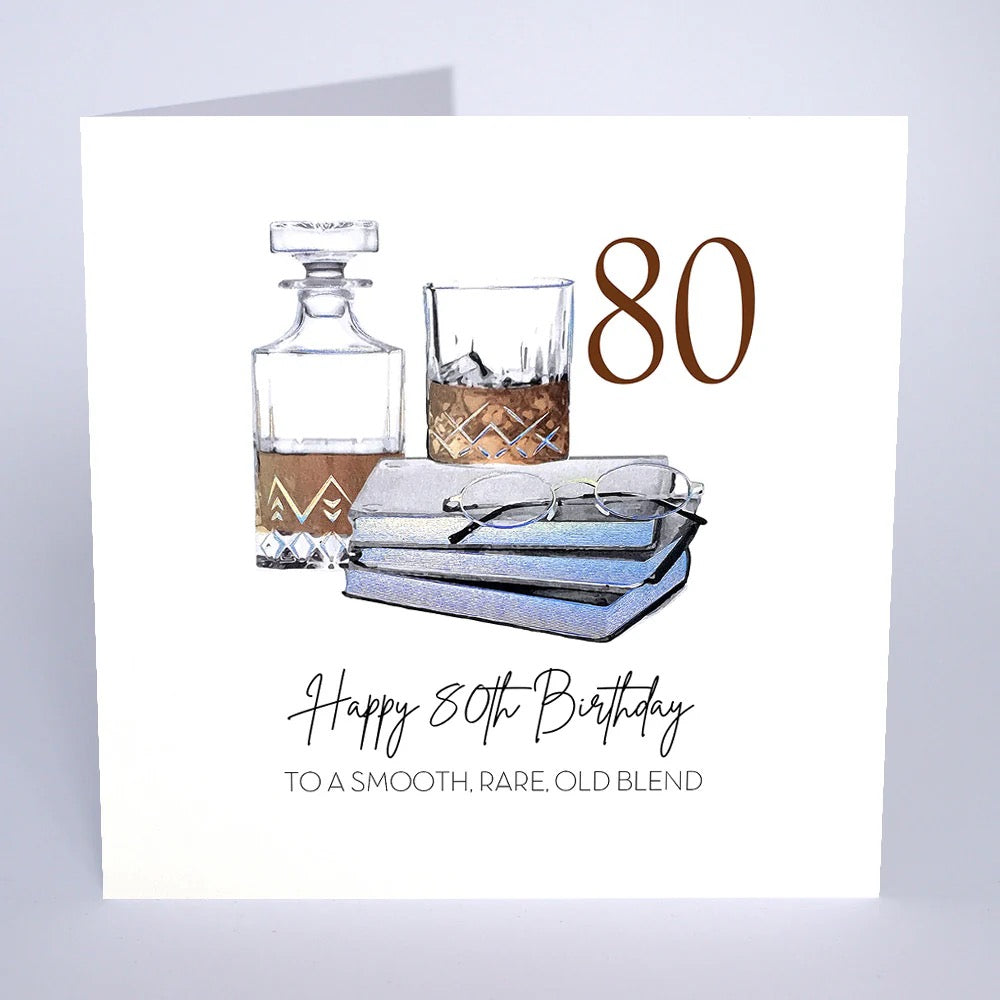 Five Dollar Shake - LARGE card - 80th to A Smooth Rare Old Blend Men's Birthday Card