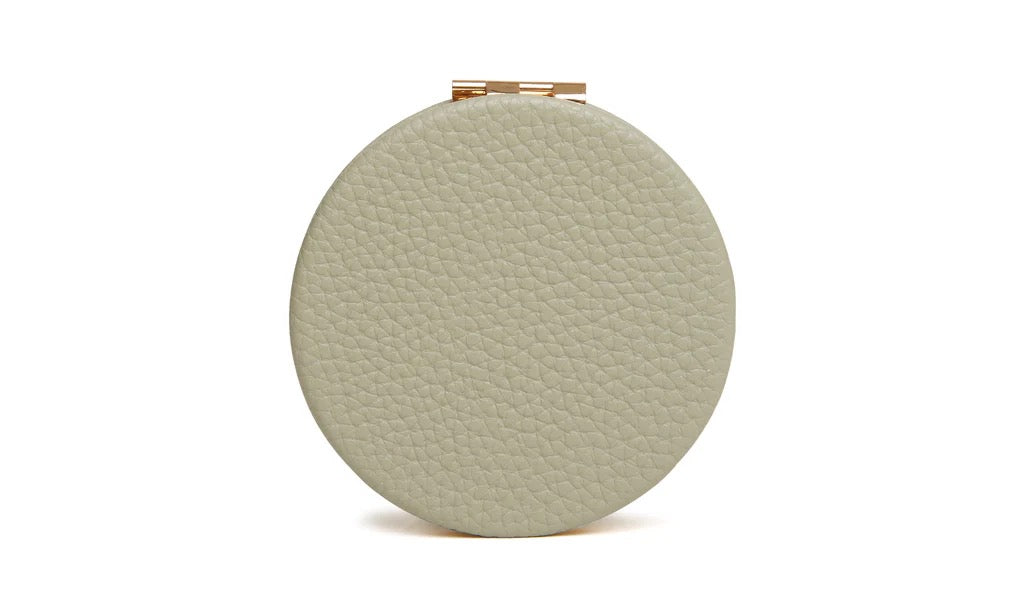 Alice Wheeler Pistachio Green Bee Round Compact Mirror