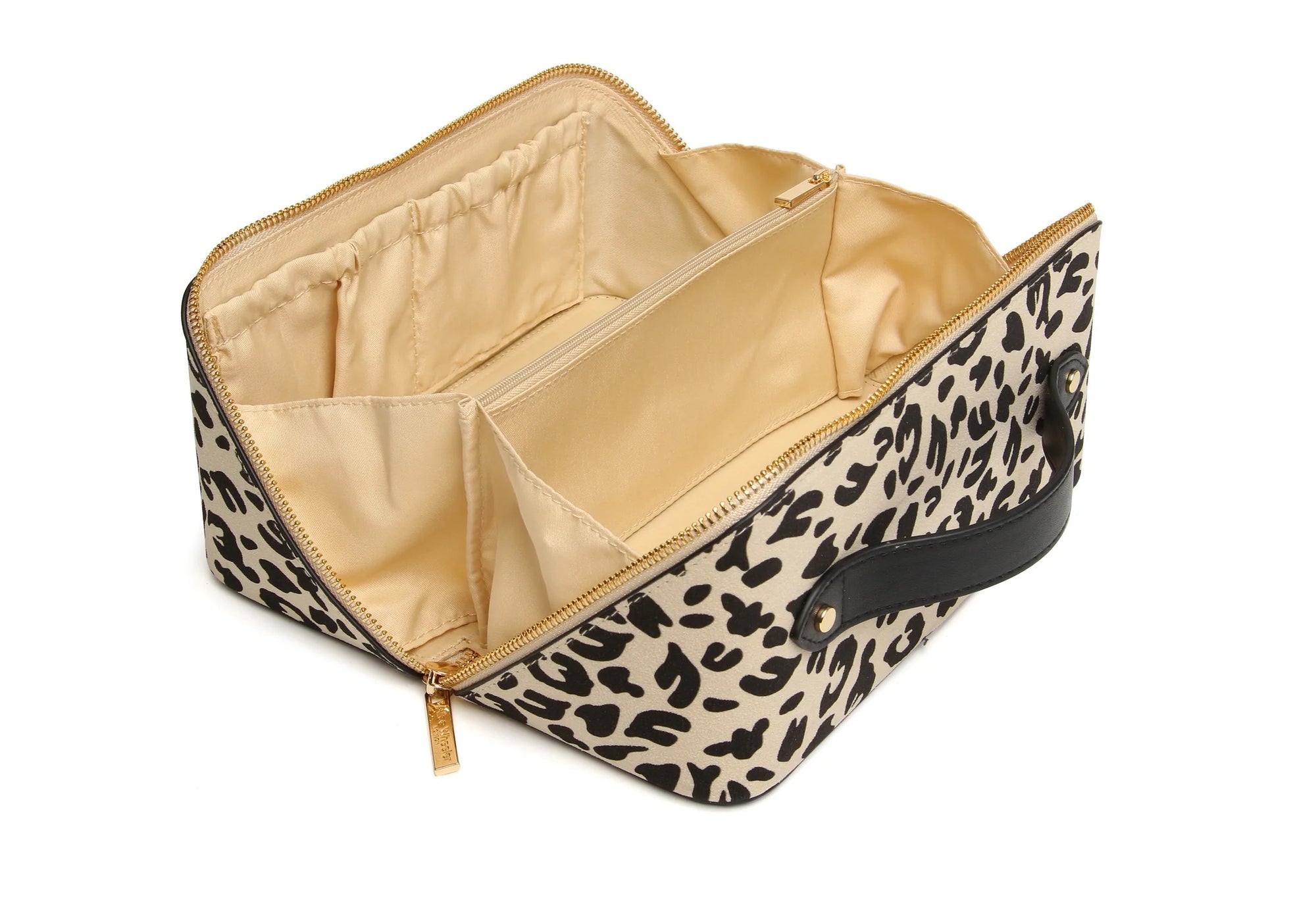 Alice Wheeler Leopard Light Animal Print Train Beauty Case - Medium