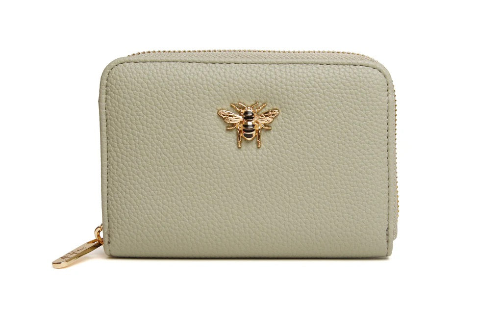 Alice Wheeler Bee Bromley Zip Purse - Pistachio Green