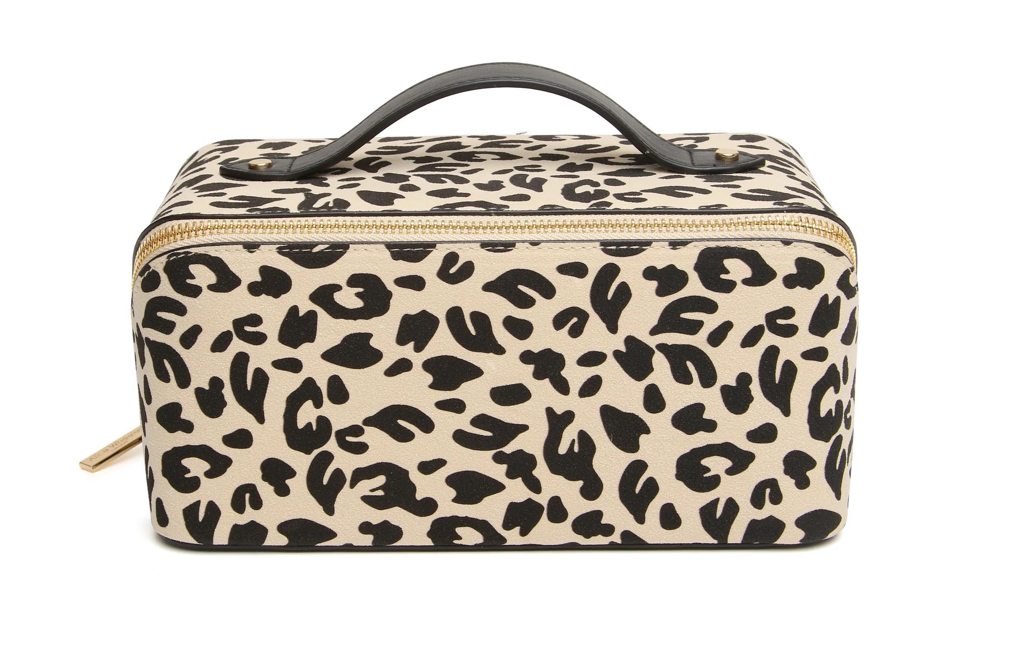 Alice Wheeler Leopard Light Animal Print Train Beauty Case - Medium