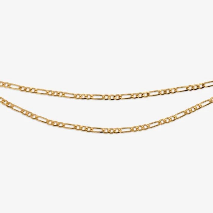 Joma Jewellery - Gold Double Figaro Chain Anklet