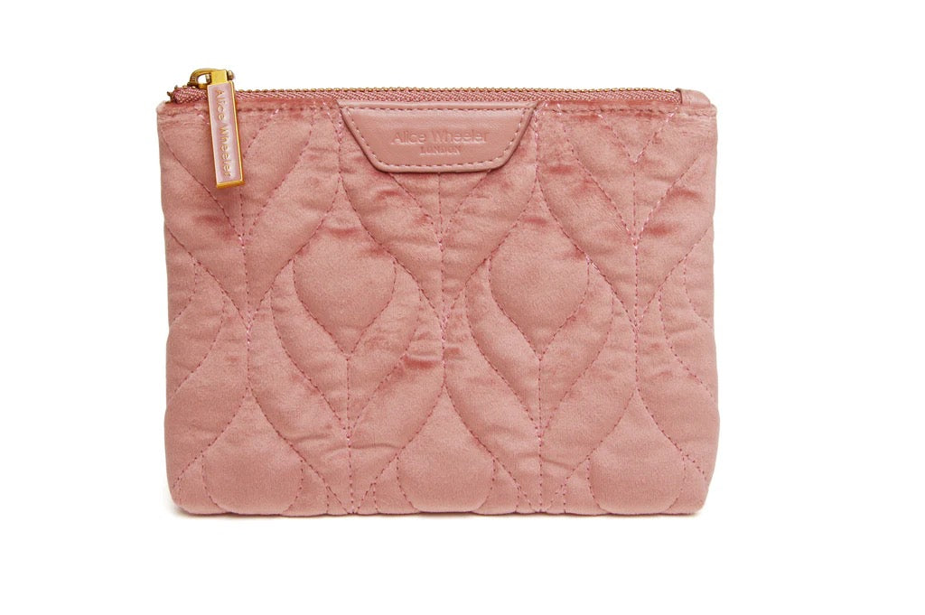 Alice Wheeler Pink Small Velvet Pouch