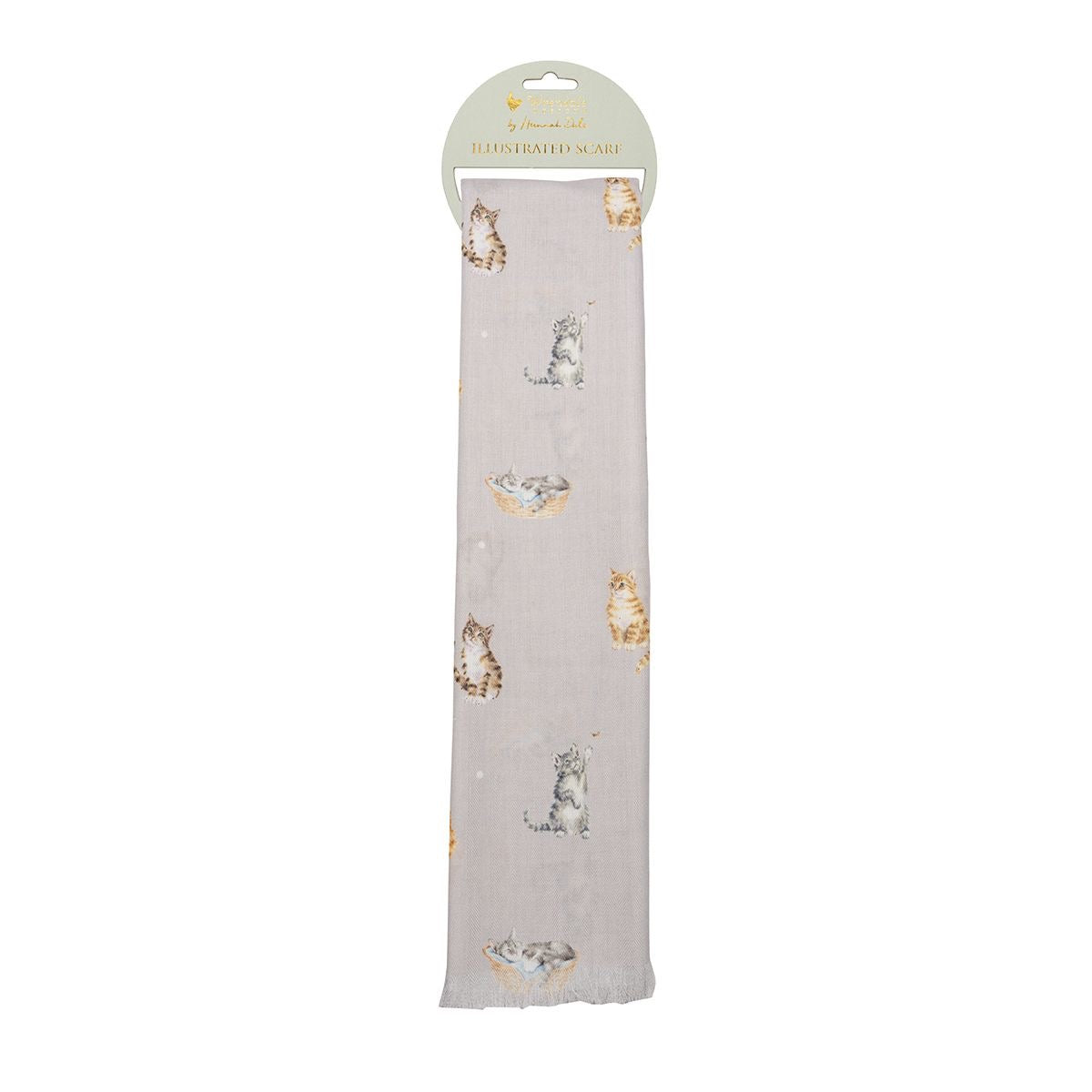 Feline Friends Cat Print Everyday Scarf - - Wrendale Designs