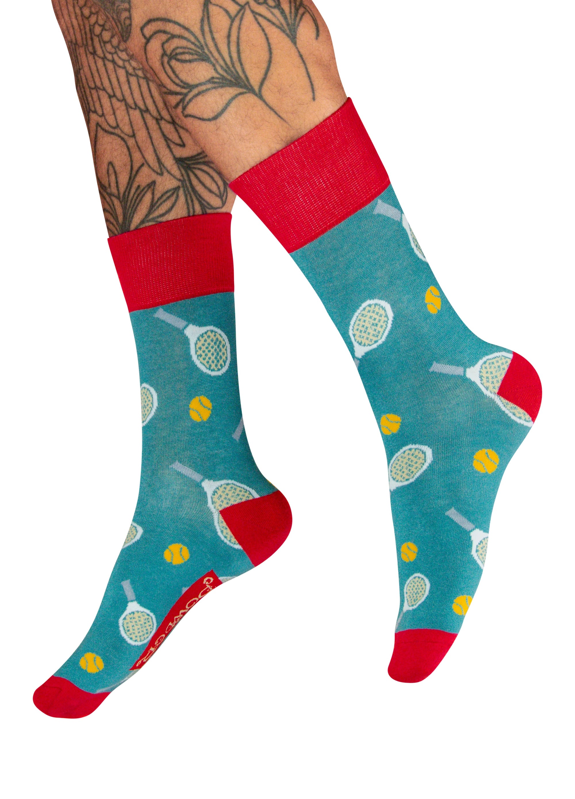 Powder MEN's Tennis Centre Court Bamboo Ankle Socks - Teal Blue