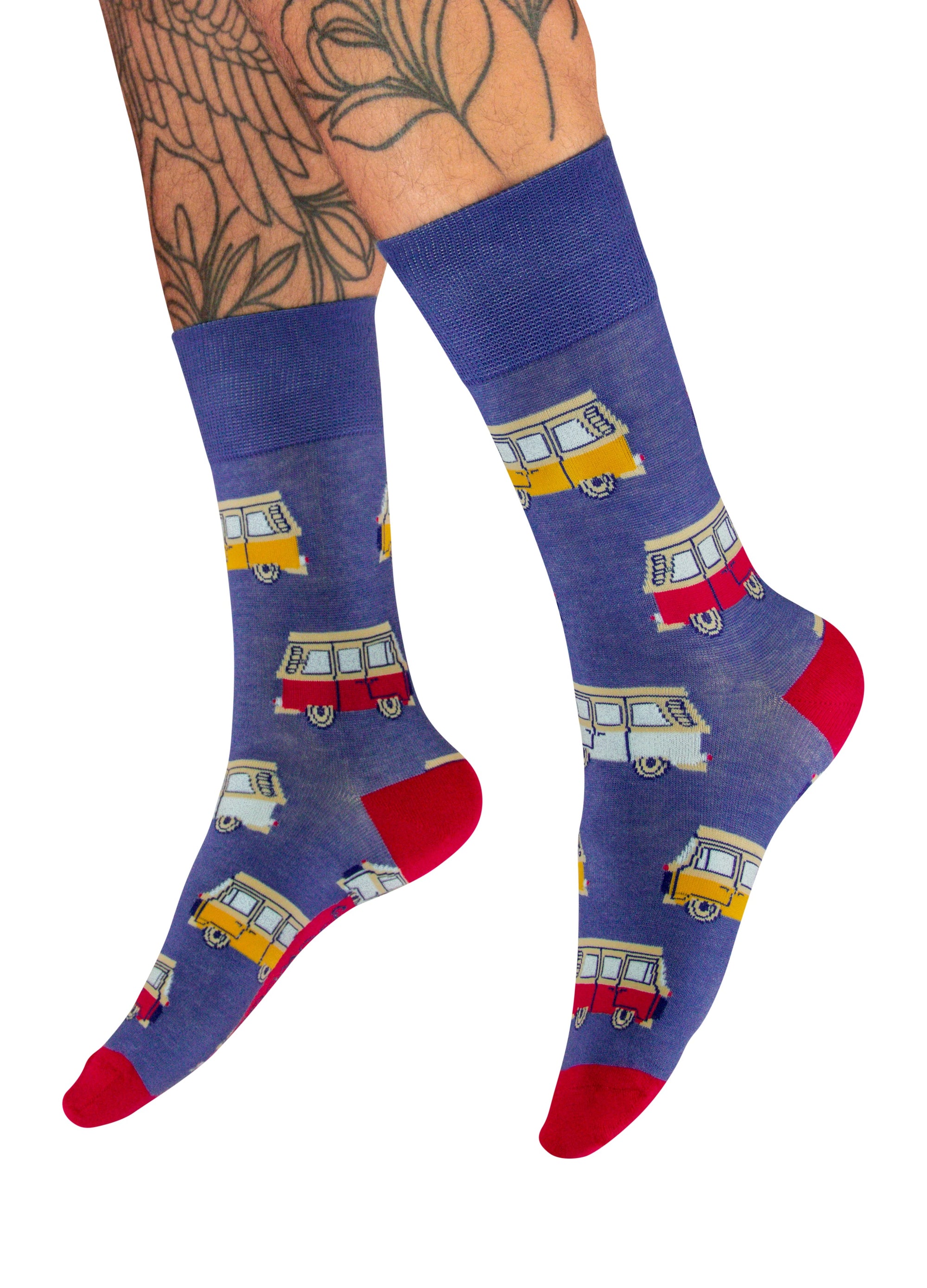 Powder MEN's Vintage Van Bamboo Ankle Socks - Denim Blue