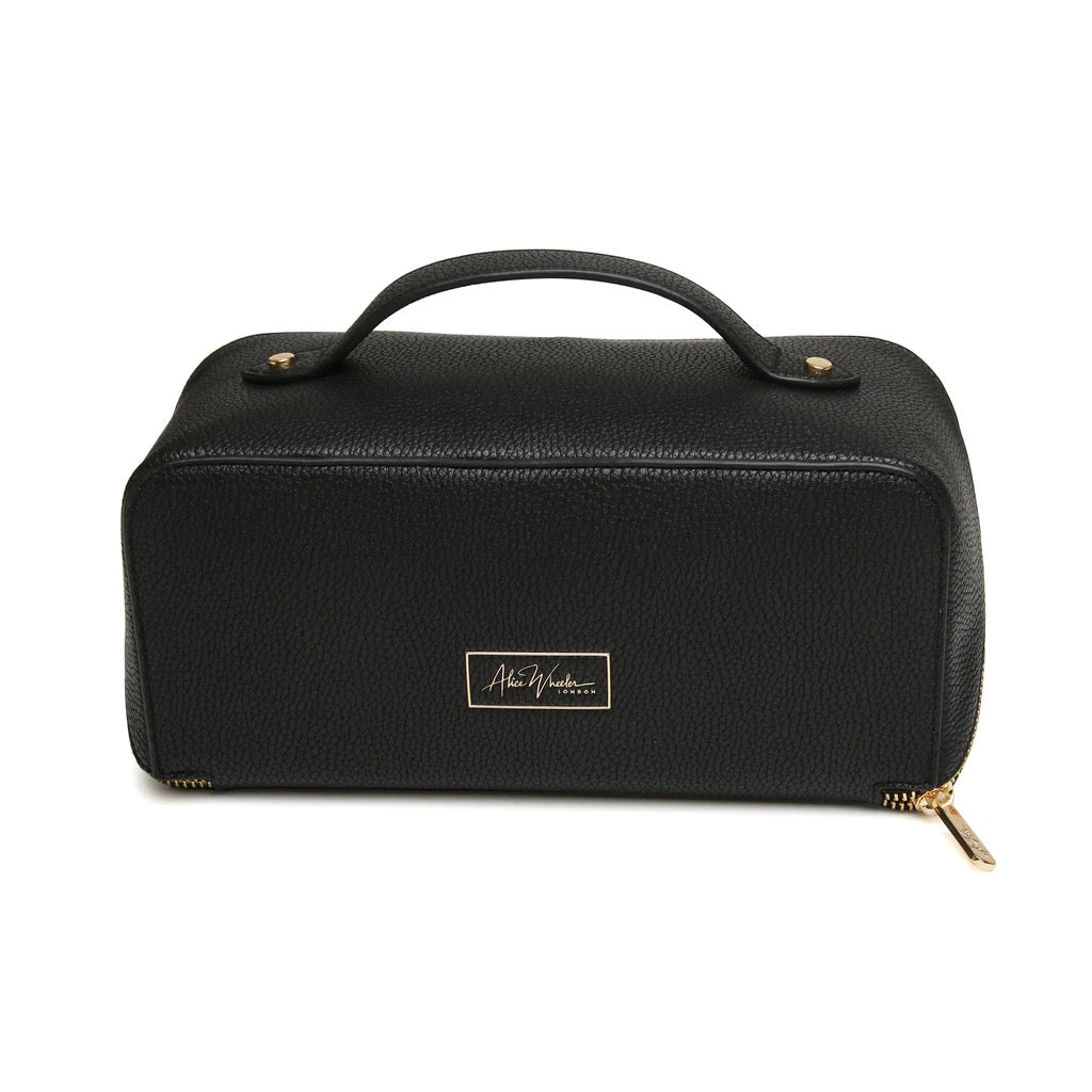 Alice Wheeler Black Train Beauty Case - Large