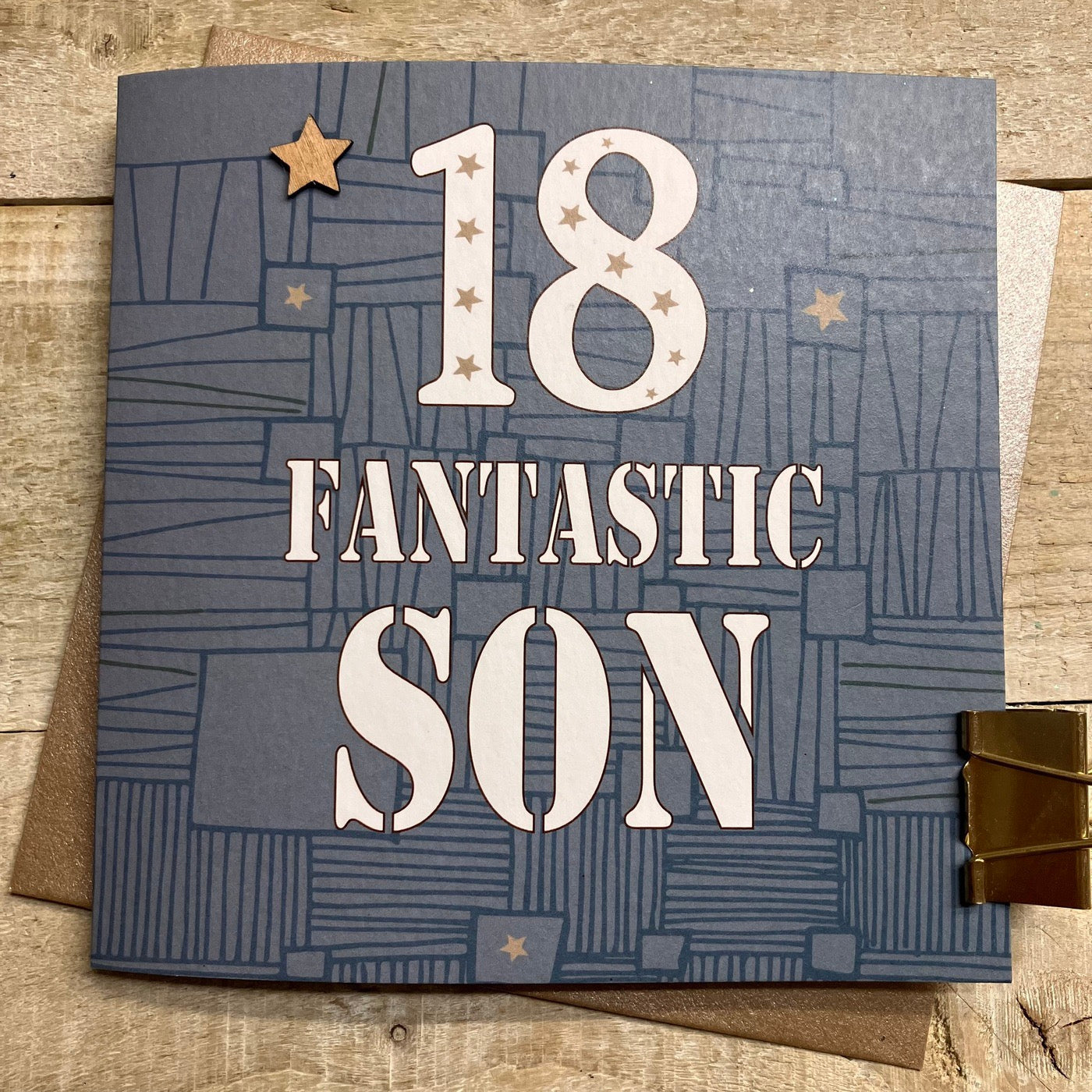 Star - Fantastic Son 18th Birthday Card - White Cotton Cards