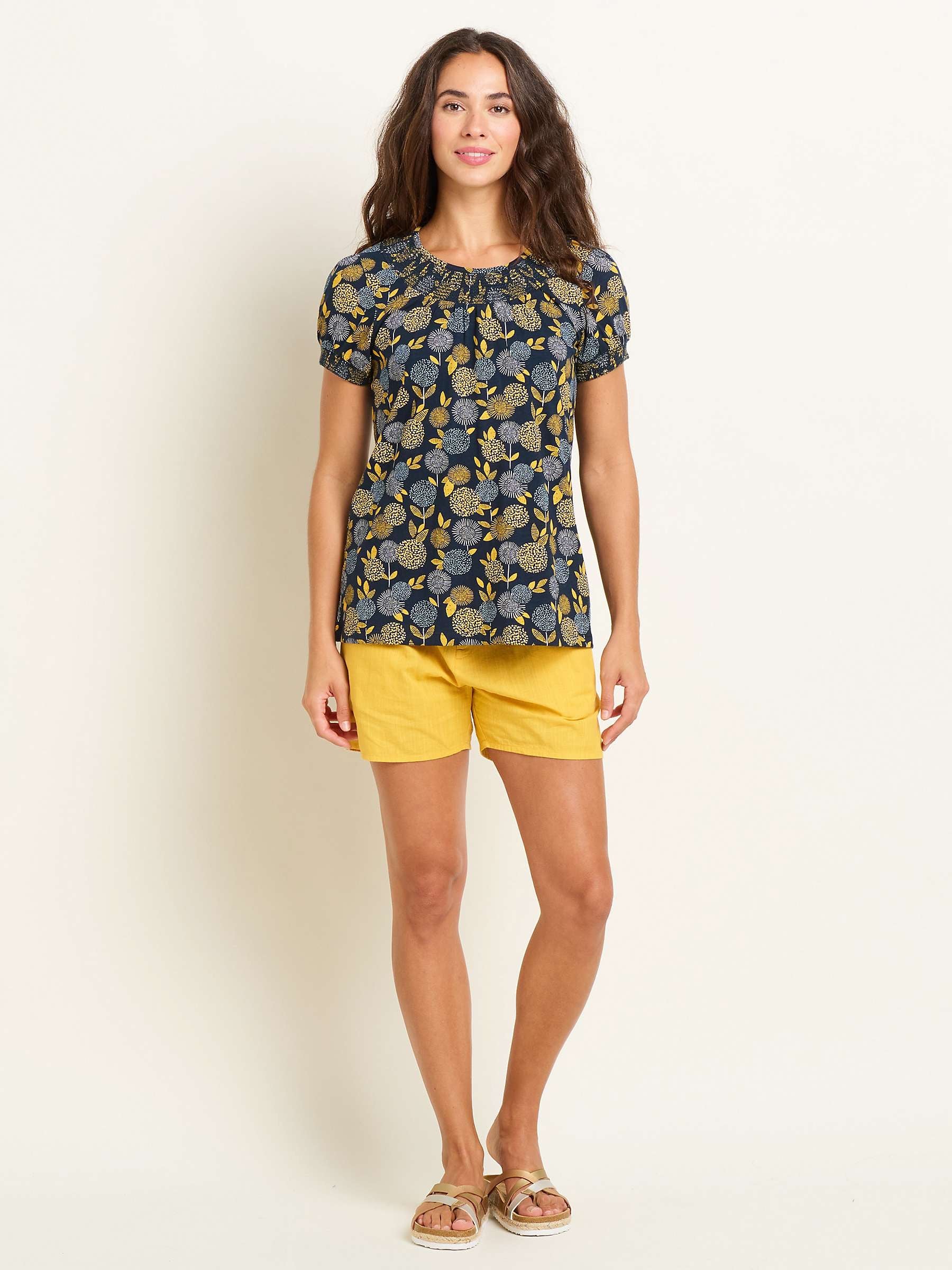 Brakeburn Women's Luna Jersey T-Shirt - Navy/Mustard