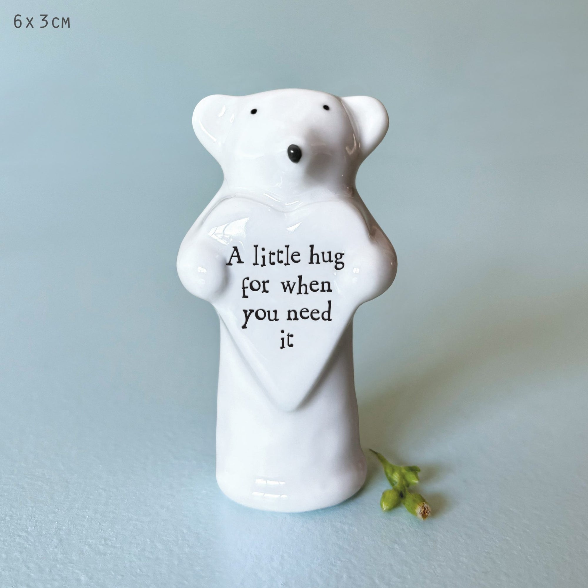 East of India Matchbox - Mouse with Heart Ornament - A Little Hug