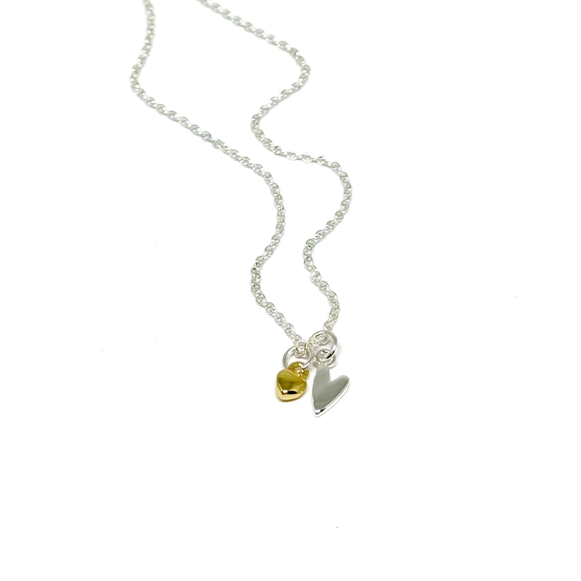 Hera Heart Necklace - Silver/Gold - Clementine Jewellery