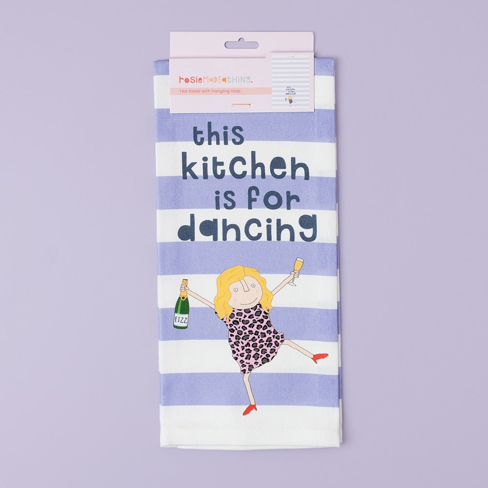 Kitchen Dancing Tea Towel - Rosie Made a Thing