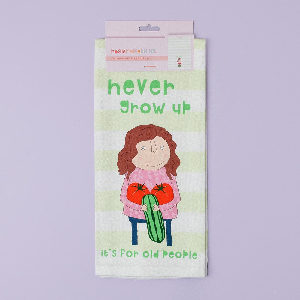 Never Grow Up Tea Towel - Rosie Made a Thing