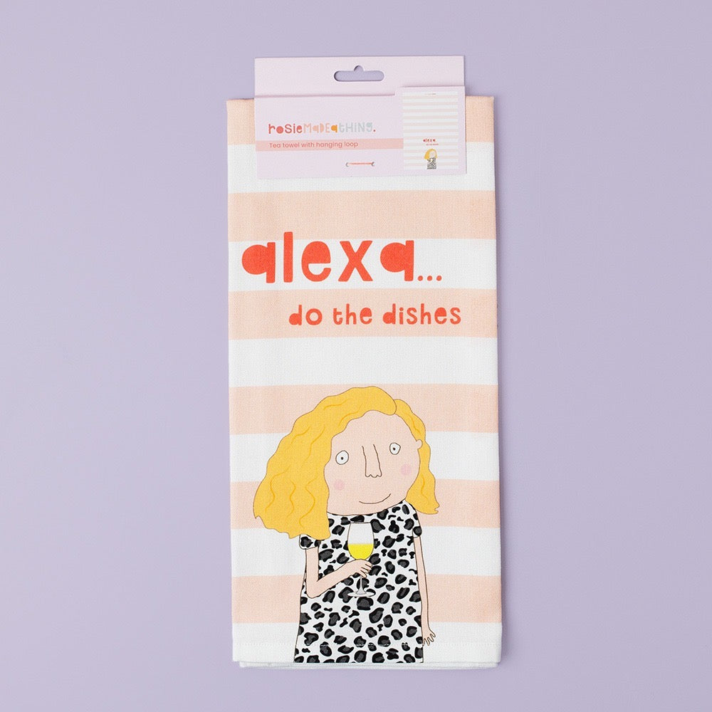 Alexa Dishes Tea Towel - Rosie Made a Thing
