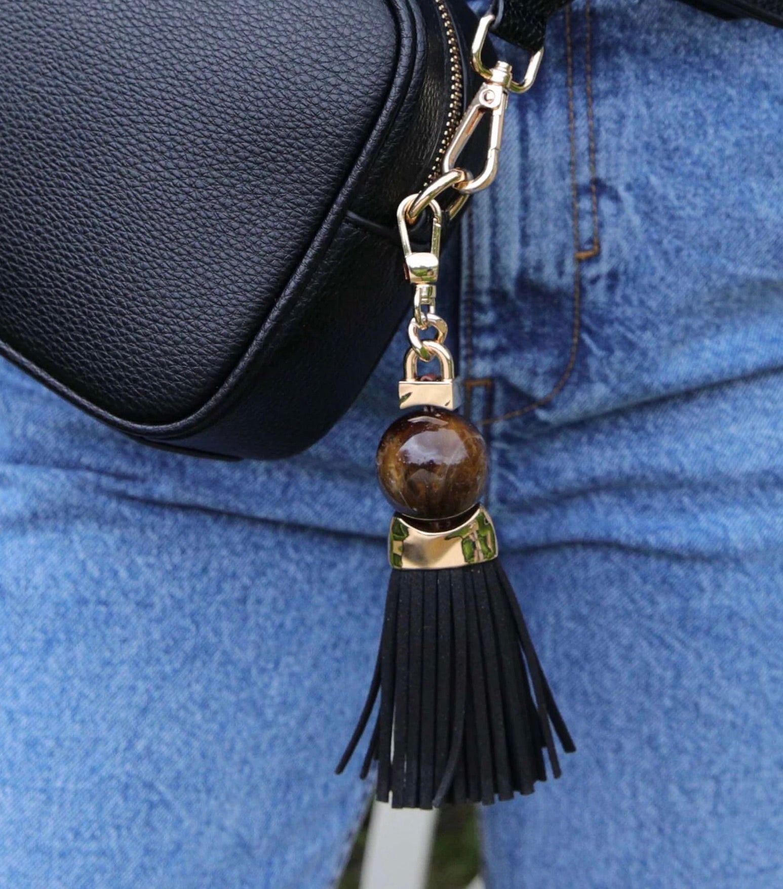 Luella Grey Thames Tassel Charm - Black