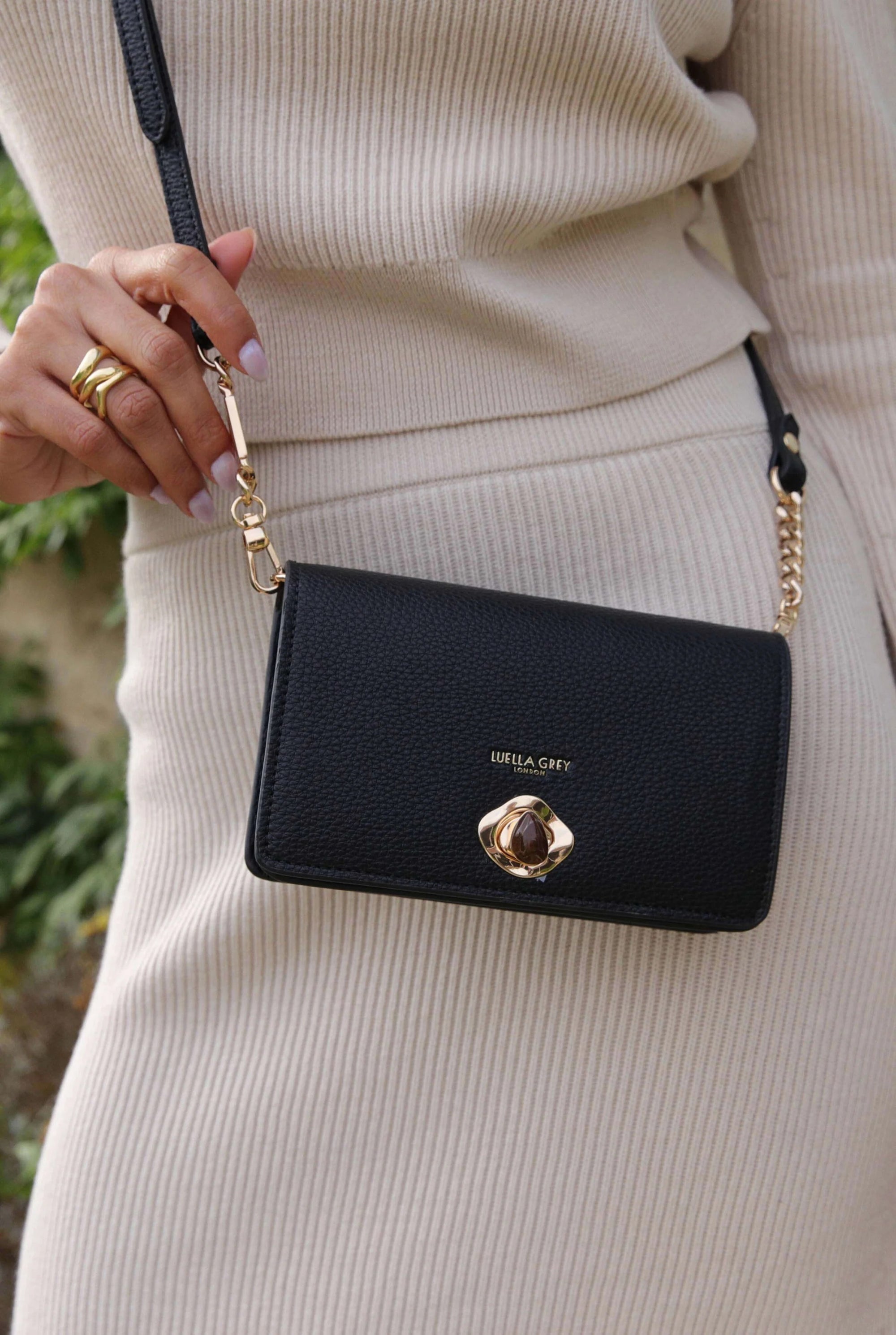 Luella Grey - Eloise Crossbody Phone Handbag - Black