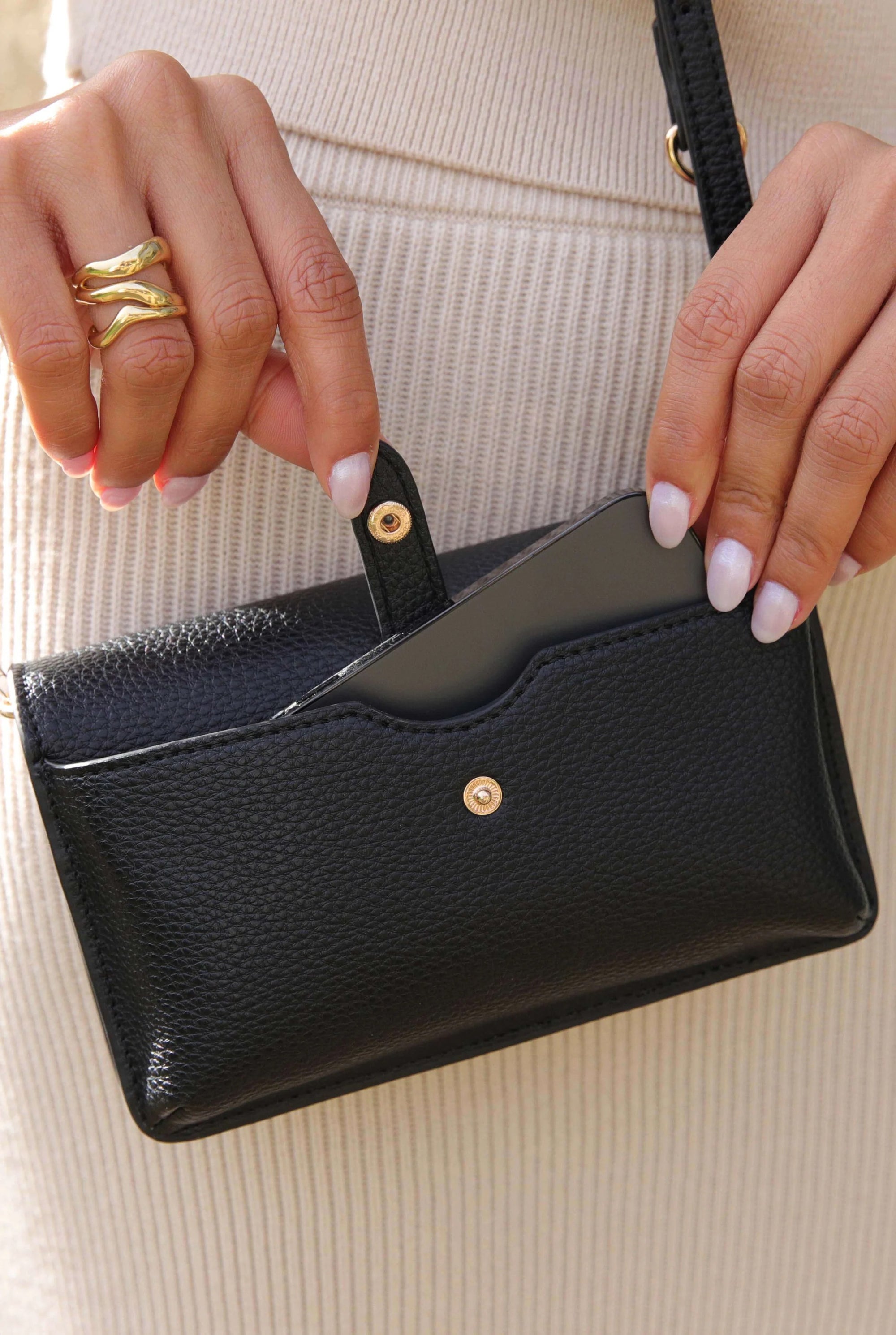 Luella Grey - Eloise Crossbody Phone Handbag - Black