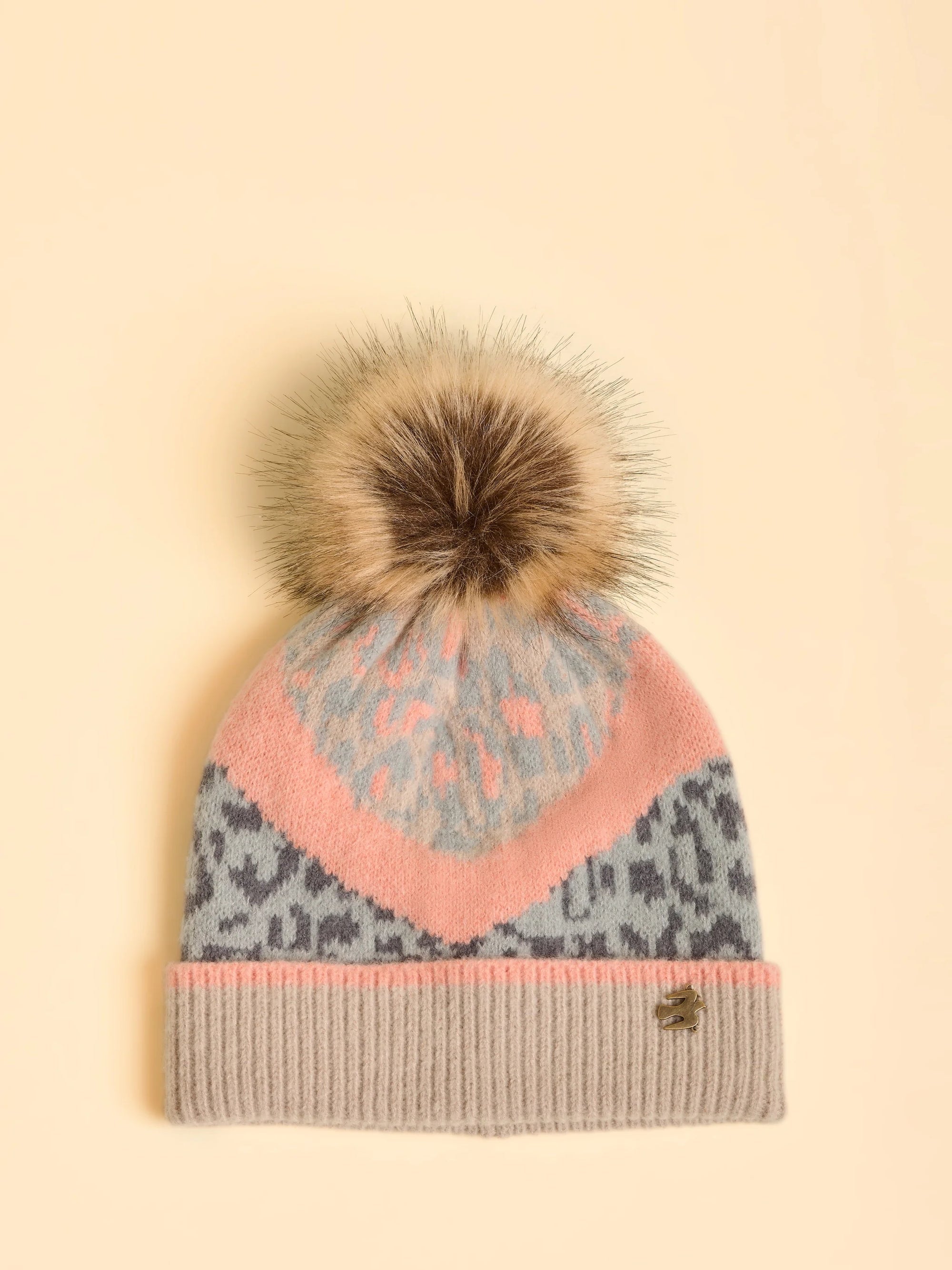 Brakeburn Animix Bobble Pom Pom Hat - Pastel Multi