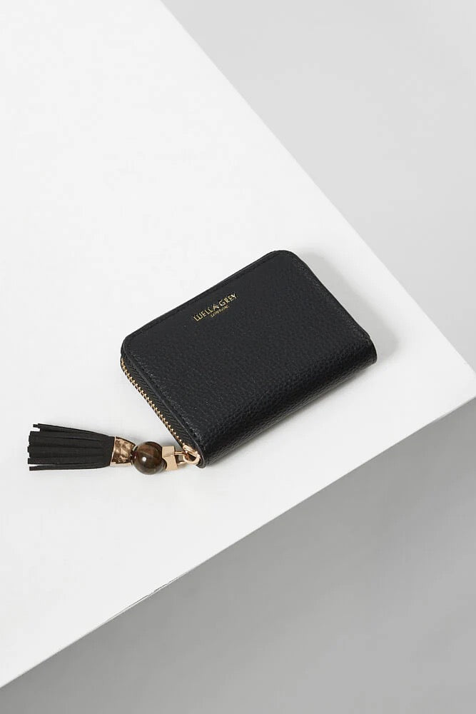 Luella Grey - Maeve Small Tassel Zip Purse - Black