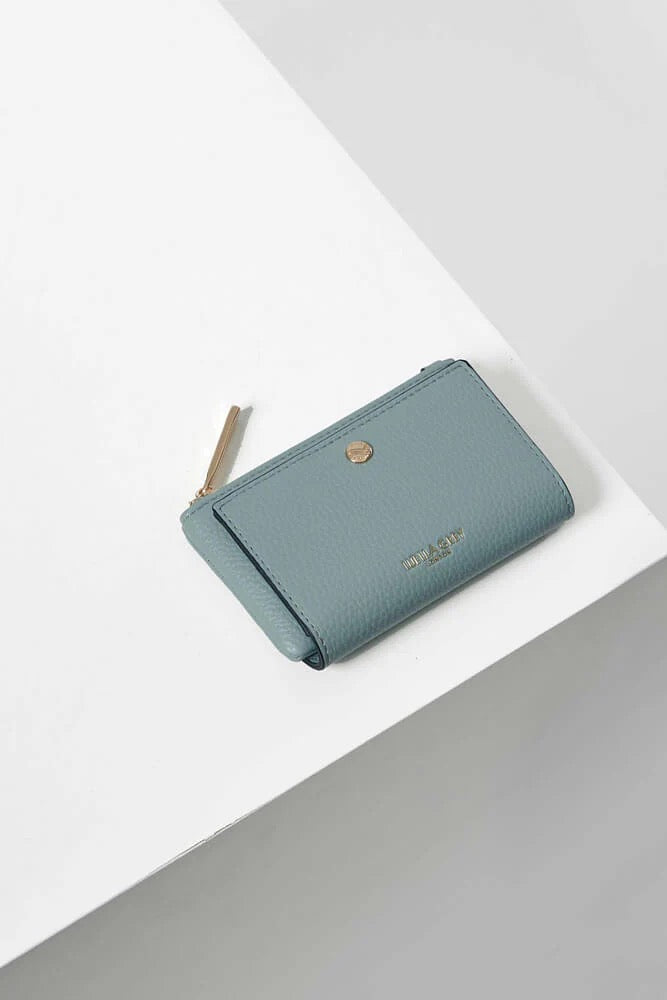 Luella Grey - Millen Zip & Press-Stud Small Purse - Powder Blue