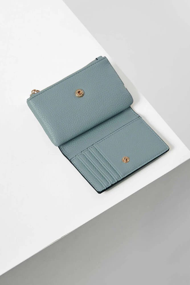 Luella Grey - Millen Zip & Press-Stud Small Purse - Powder Blue