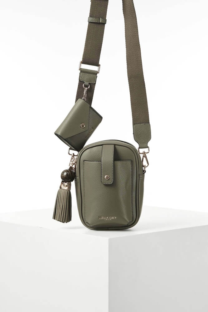 Luella Grey - Elise Portrait Camera Crossbody Handbag - Sage Green