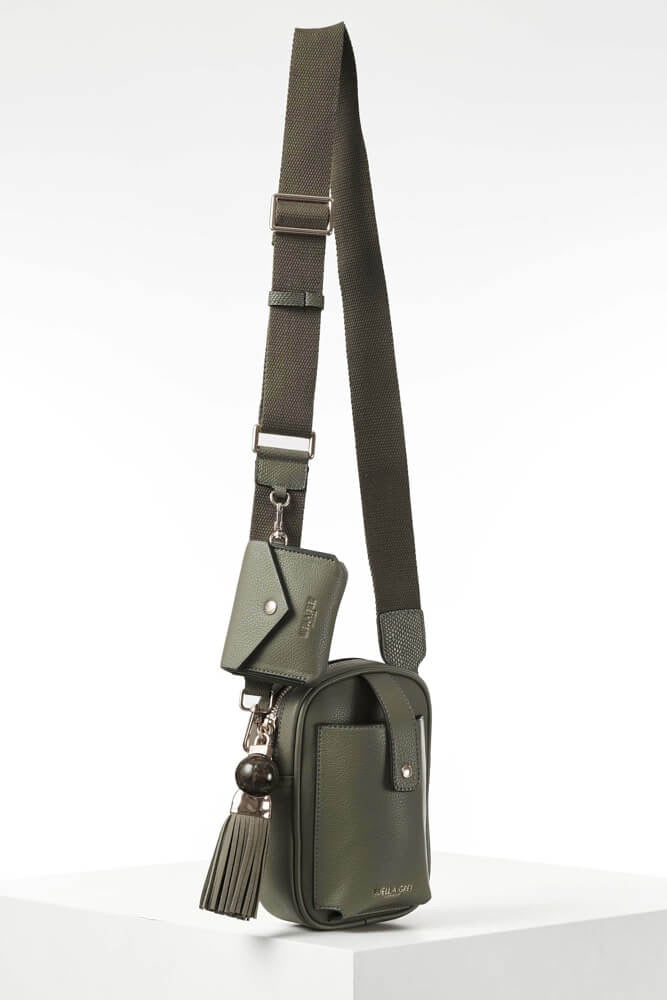 Luella Grey - Elise Portrait Camera Crossbody Handbag - Sage Green