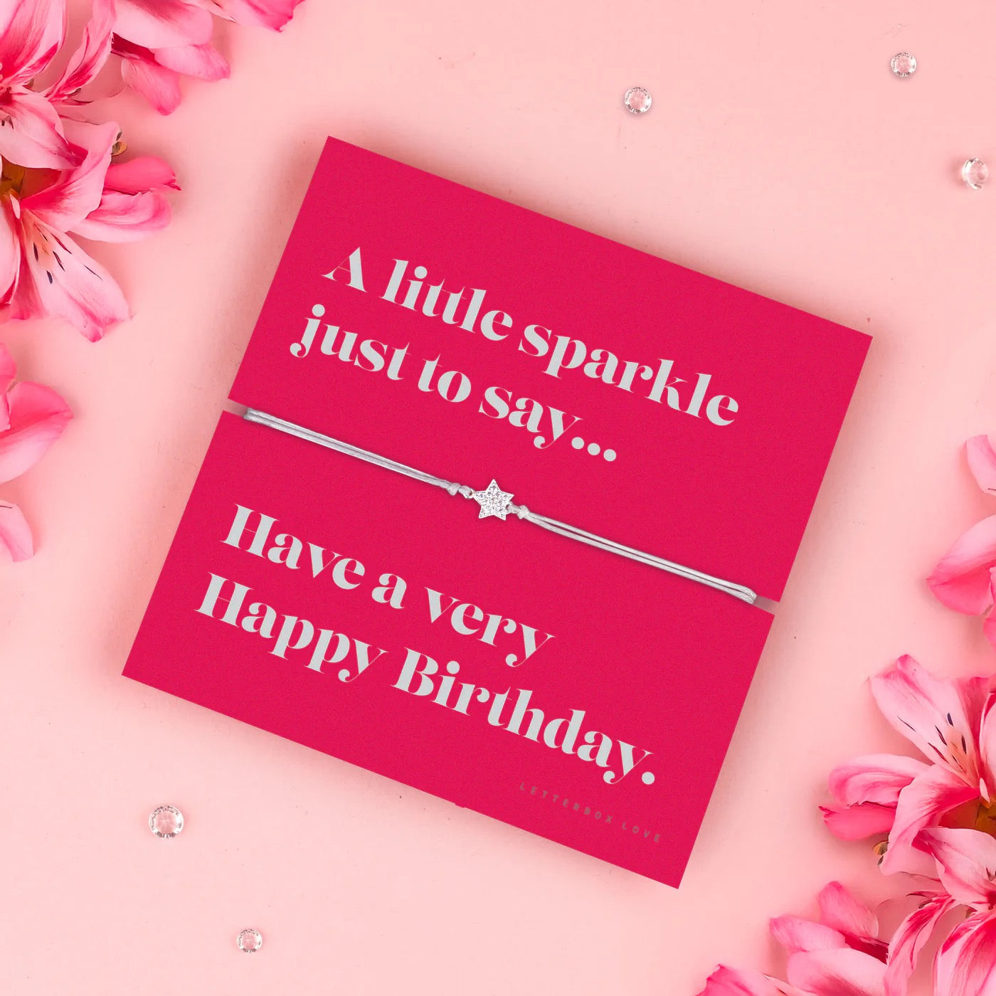Letterbox Love - Birthday Sparkle - Pave Star Cord Bracelet