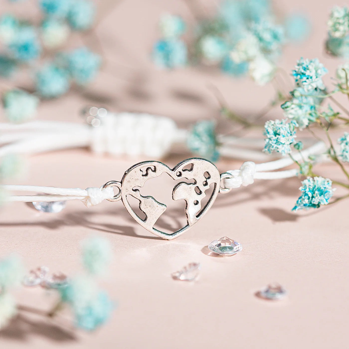 Letterbox Love - Miles Apart - World Heart Cord Bracelet