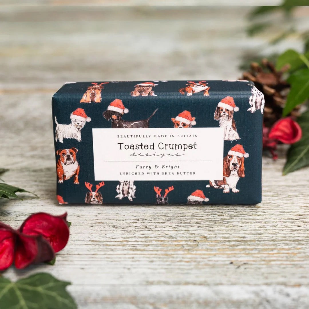 Toasted Crumpet Soap - Christmas Dogs Furry & Bright - Shea Butter
