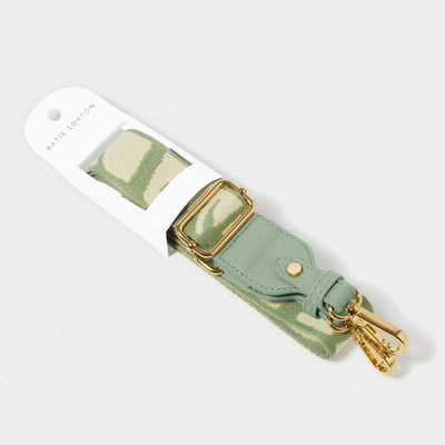 Katie Loxton Canvas Bag Strap - Abstract - Seafoam Green/Ivory