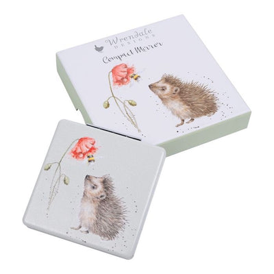 Busy as a Bee Hedgehog Compact Mirror  - Wrendale Designs