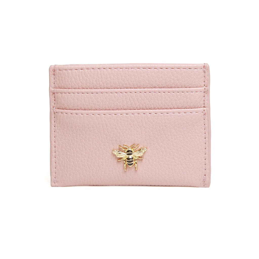 Alice Wheeler Bee Bow Card Holder - Pink