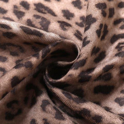 Leopard Print - Lightweight Scarf - Butterfly Fashions - Beige