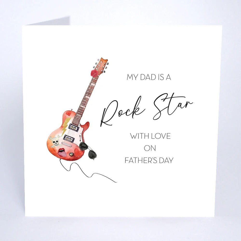 Five Dollar Shake - My Dad is a Rock Star - Guitar Fathers Day Card