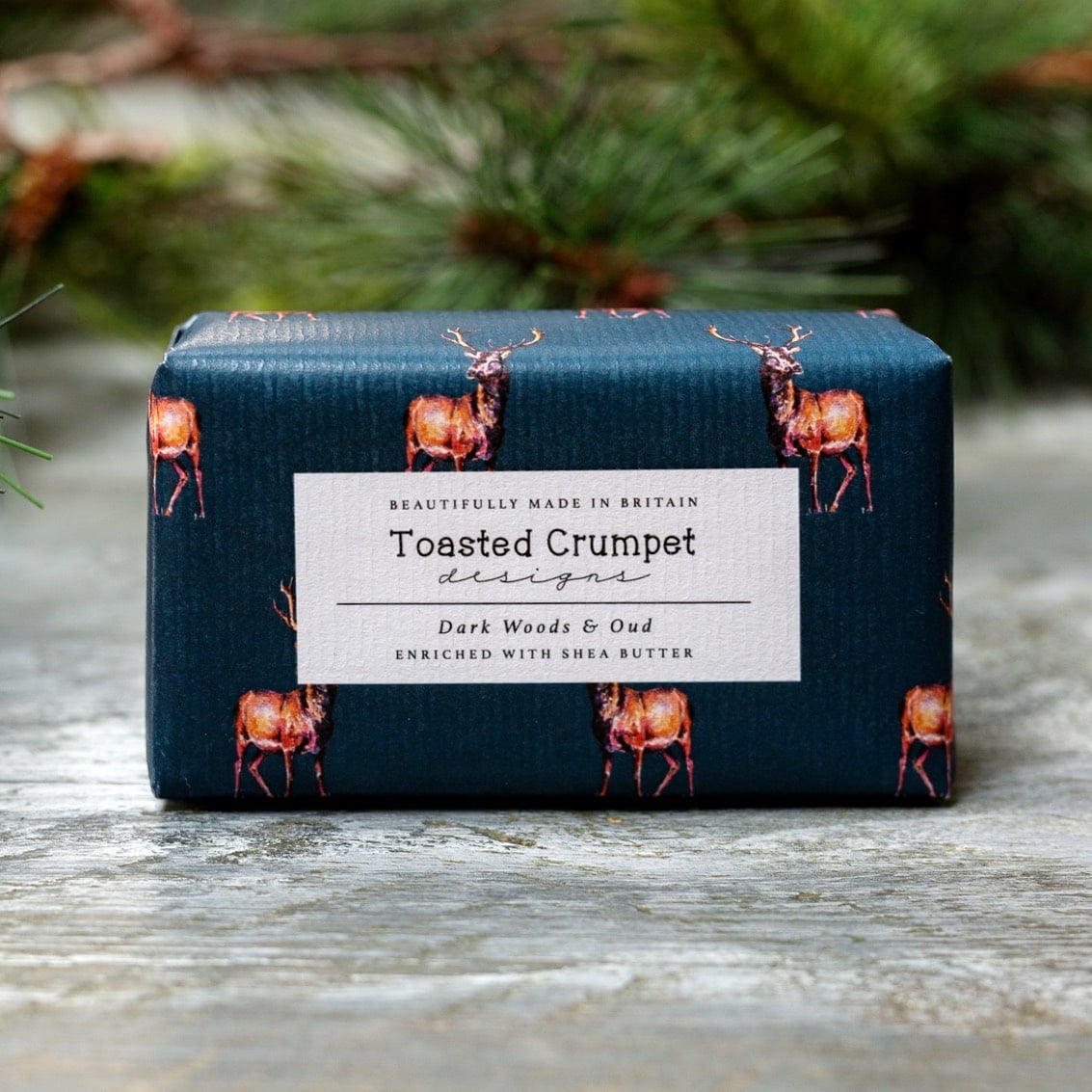 Toasted Crumpet Stag Soap - Dark Woods & Oud