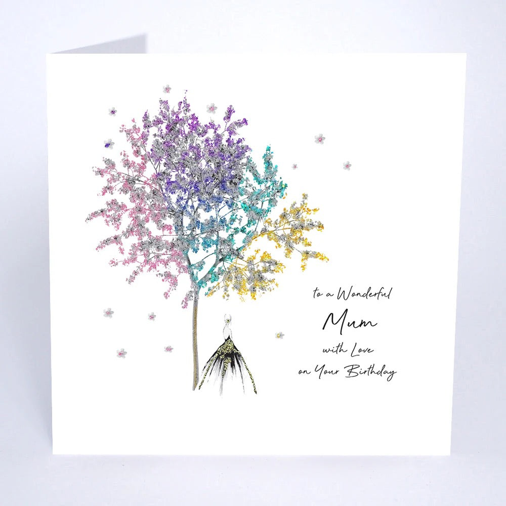Five Dollar Shake - Wonderful Mum Rainbow Glitter Tree Birthday Card