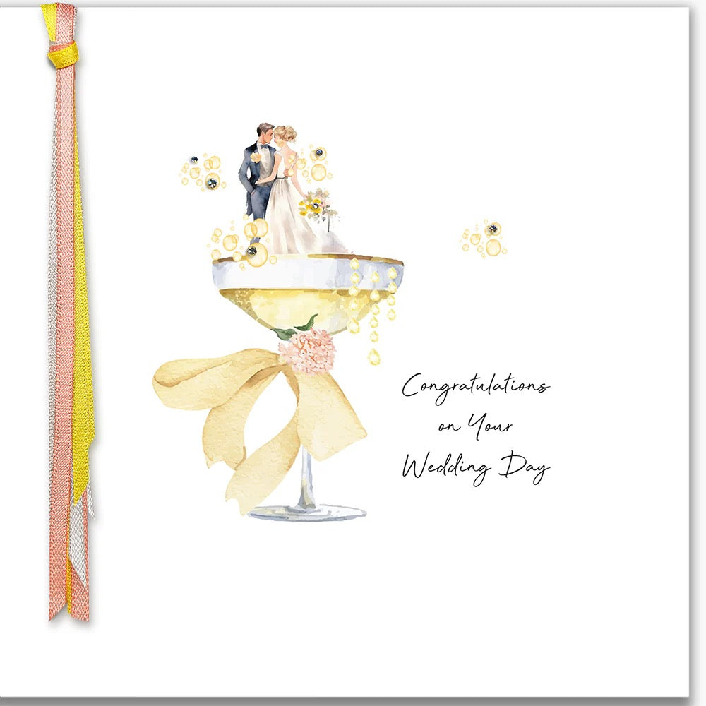 Five Dollar Shake - Congratulations on Your Wedding Day Dancing on Glass Card