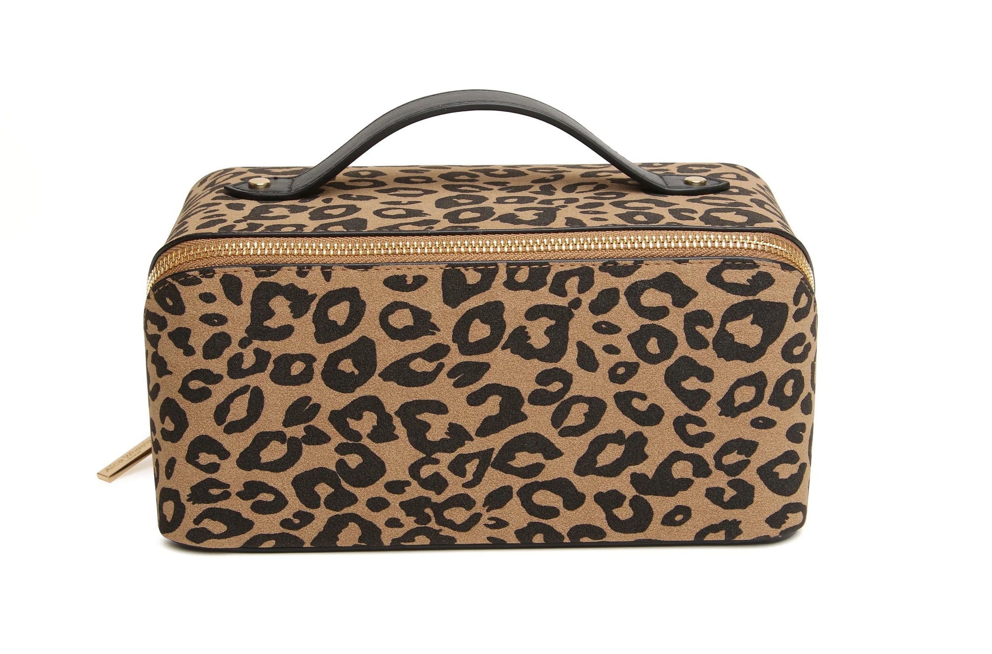 Alice Wheeler Leopard Dark - Animal Print Train Beauty Case - Medium