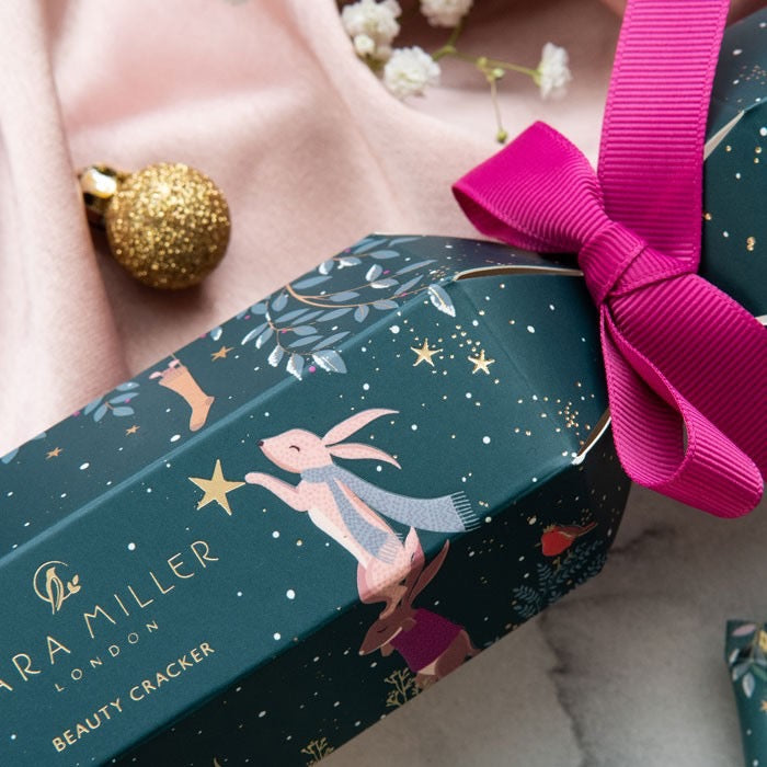 Sara Miller Bunny Christmas Cracker Gift Set - 2 x Hand Creams & Lip Gloss