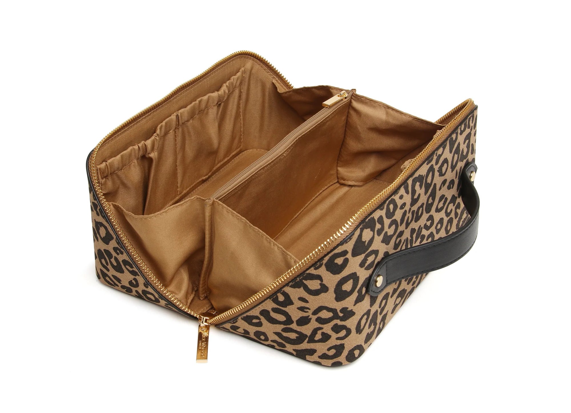 Alice Wheeler Leopard Dark - Animal Print Train Beauty Case - Medium