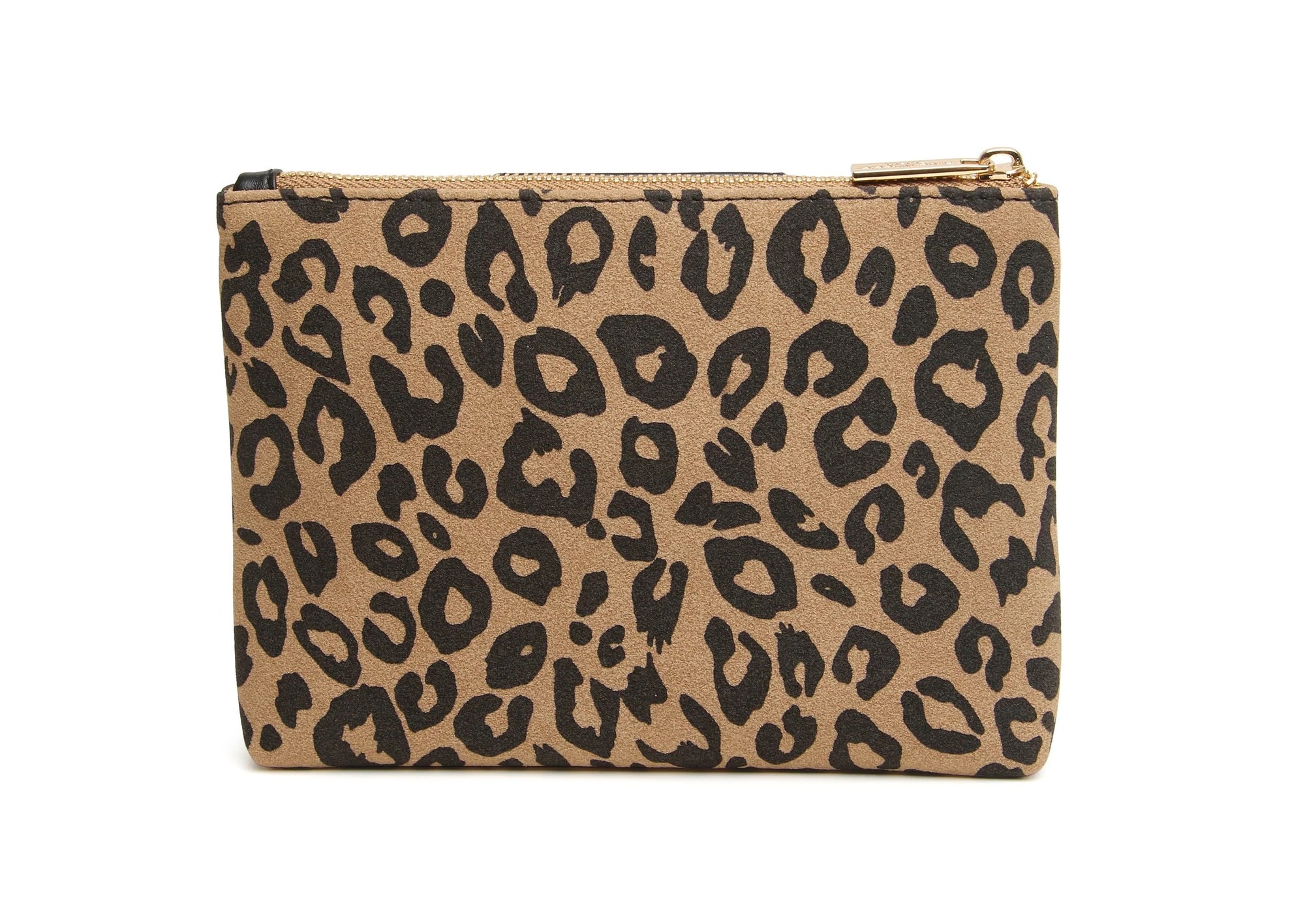 Alice Wheeler Animal Print Small Zip Pouch - Leopard Dark