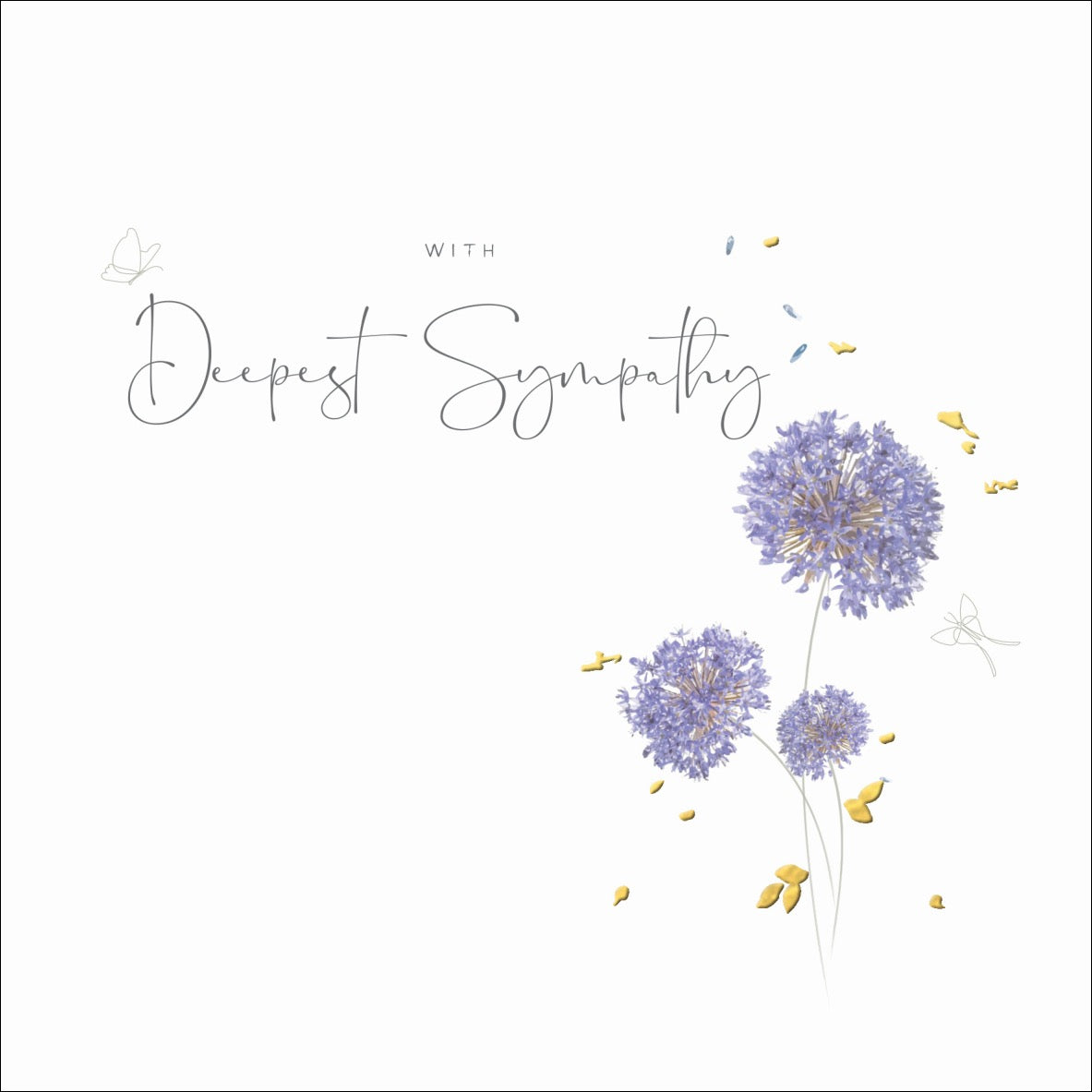 With Deepest Sympathy Meadow Floral Blank Card