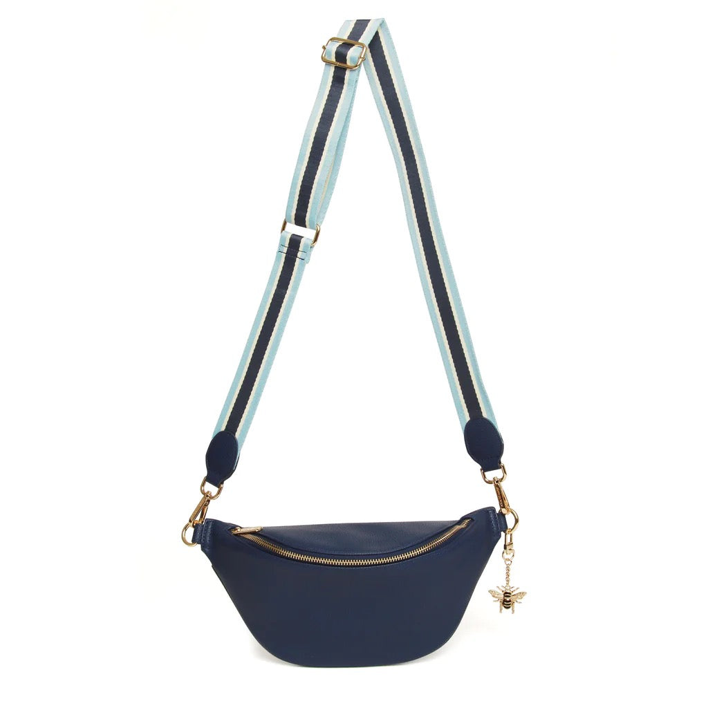 Alice Wheeler Banana Crossbody Bag - Navy Blue