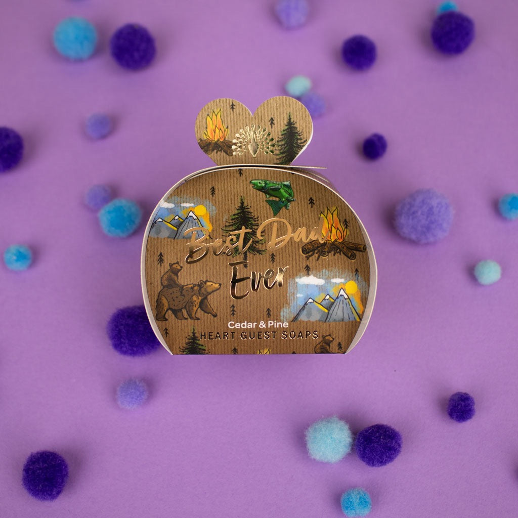 Best Dad 3 Heart Occasion Soaps - The English Soap Company