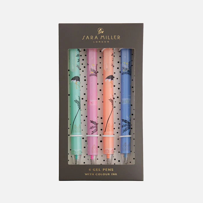 Sara Miller Savannah - Set of 4 Gel Coloured Pens Boxed