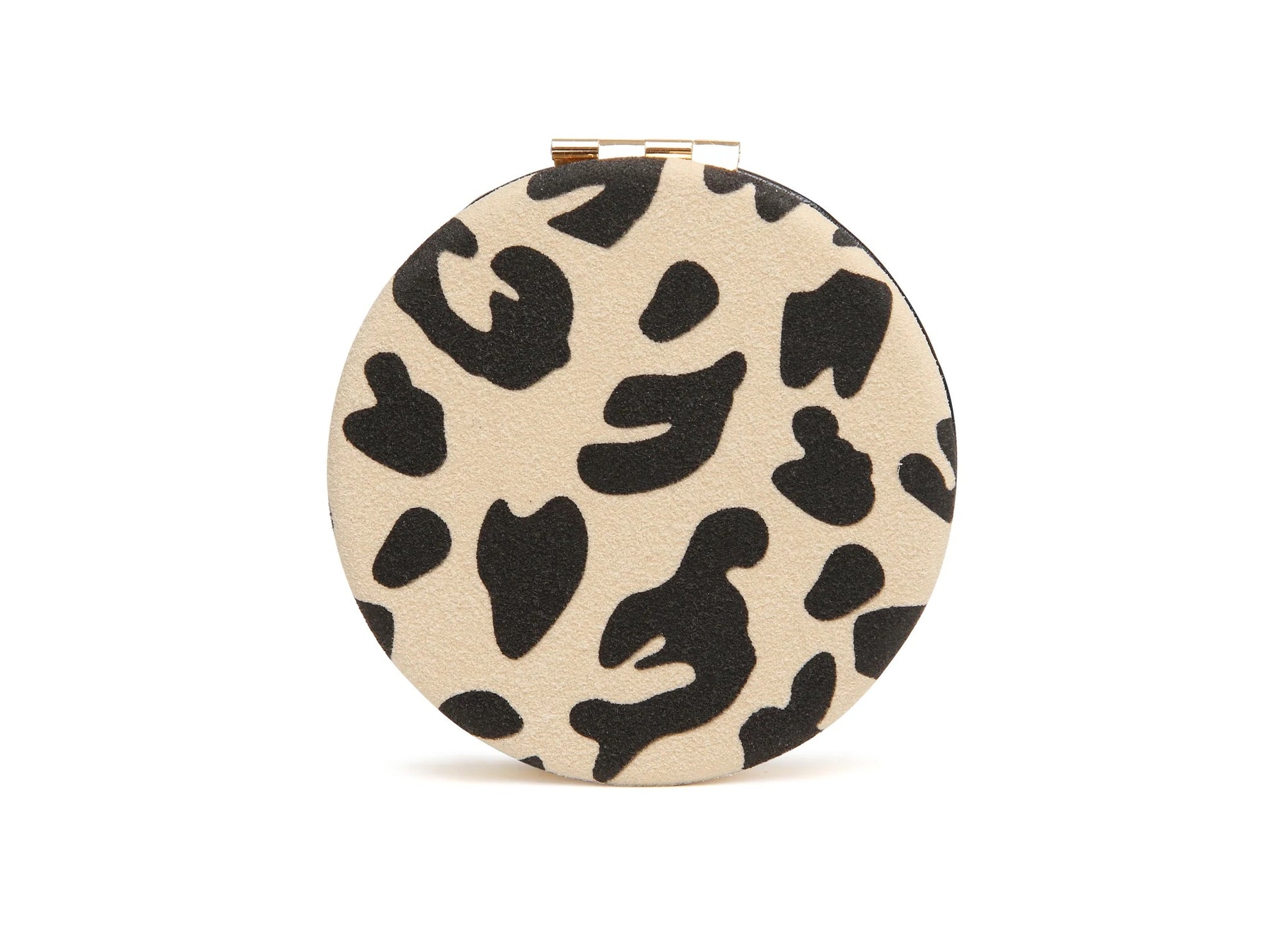 Alice Wheeler Animal Print Round Compact Mirror - Leopard Light