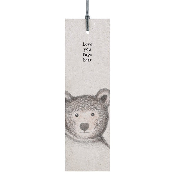 East of India Card Bookmark - Love You Papa Bear - Bear